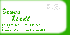 denes riedl business card